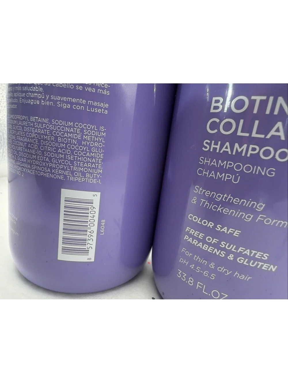 Luseta Biotin & Collagen Conditioner 33.8 oz Liter Lot of 2 Hair Thickening NEW